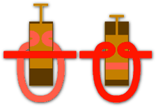 Diagram of the airflow of piston valves.